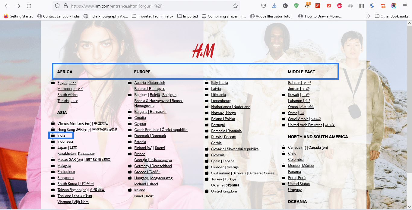 H&M official website