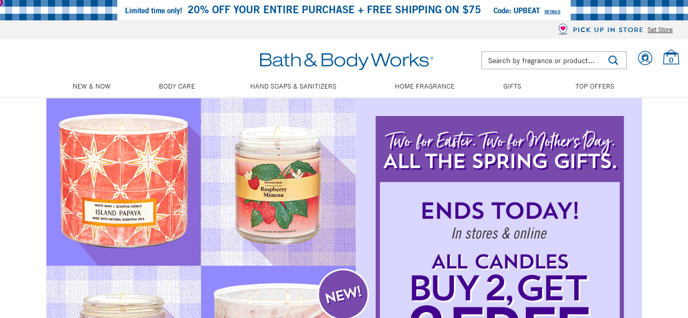 Bath & Body Works official website