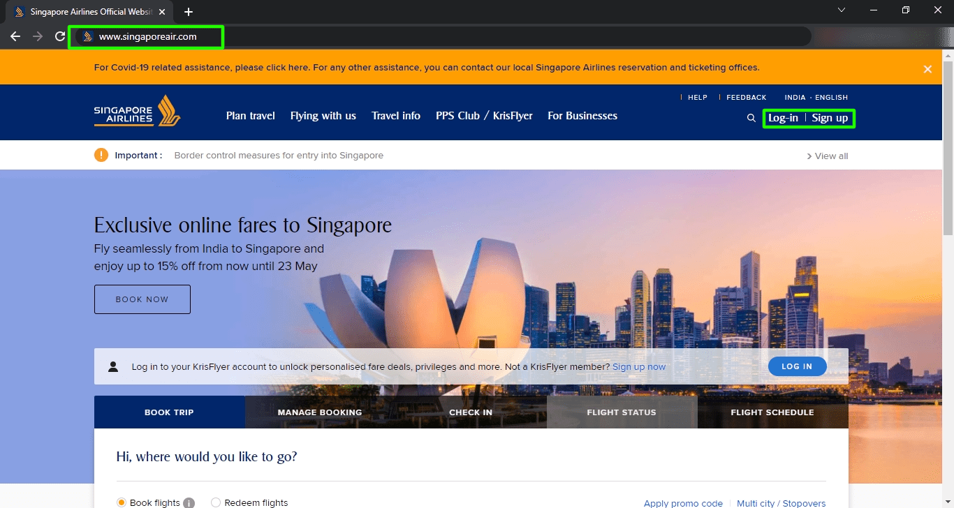 Singapore Airlines Coupon code