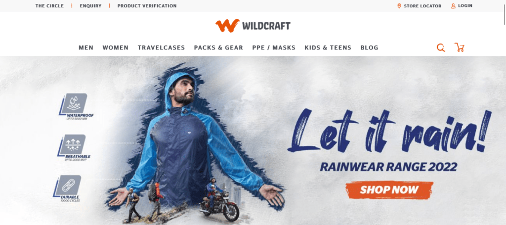 Outdoor Clothing Footwear Bags and Gear Brand in India Wildcraft
